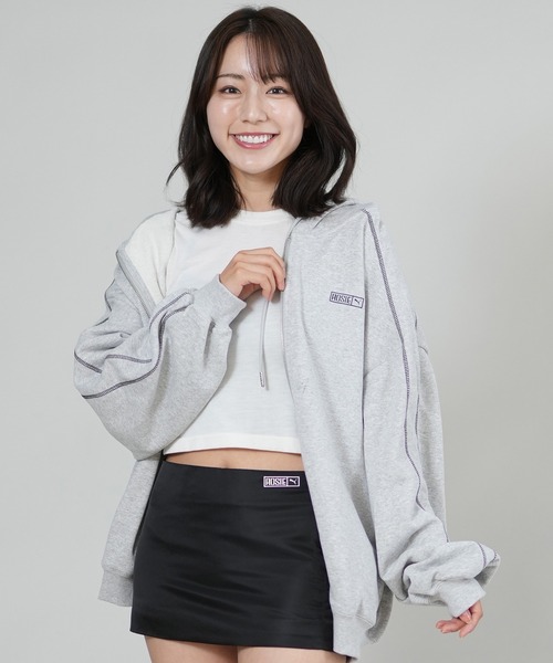 PUMA/プーマ ROSE T7 OVERSIZED FULL- ジップアップパーカー 633801