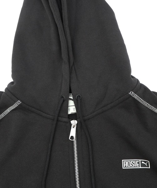 PUMA(プーマ)の「PUMA/プーマ ROSE T7 OVERSIZED FULL- ジップアップパーカー 633801(パーカー・レディース・ブラック/グレー・XS/S)」の4枚目の写真