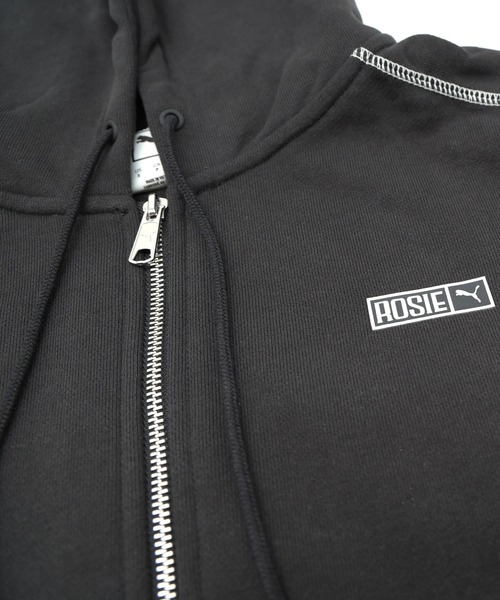 PUMA(プーマ)の「PUMA/プーマ ROSE T7 OVERSIZED FULL- ジップアップパーカー 633801(パーカー・レディース・ブラック/グレー・XS/S)」の5枚目の写真