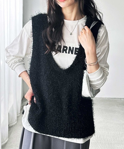 GeeRA(ジーラ)の「前後2WAYシャギーベスト(ベスト・レディース・グレー/ブラック・MEDIUM/LARGE)」の17枚目の写真