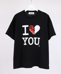 DISCOVERED I LOVE&HATE SEQUINS DAMAGE TEE