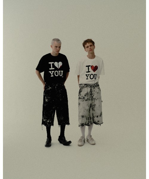 DISCOVERED（ディスカバード）の「DISCOVERED I LOVE＆HATE SEQUINS DAMAGE TEE（Tシャツ/カットソー・メンズ・ホワイト/ブラック・1/3）」の9枚目の写真