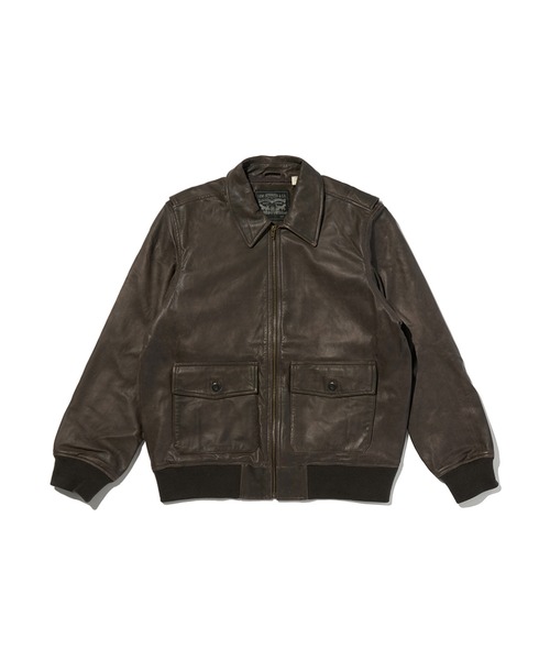 Levi's（リーバイス）の「Levi's/リーバイス LEVI'S(R) LEATHER COLLECTION CLAYTON LEATHER AVIATOR JACKET（ブルゾン・メンズ・ブラウン・XL/L/M/S）」の9枚目の写真