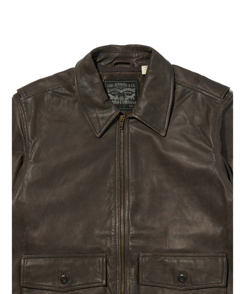 Levi's（リーバイス）の「Levi's/リーバイス LEVI'S(R) LEATHER COLLECTION CLAYTON LEATHER AVIATOR JACKET（ブルゾン・メンズ・ブラウン・XL/L/M/S）」の11枚目の写真