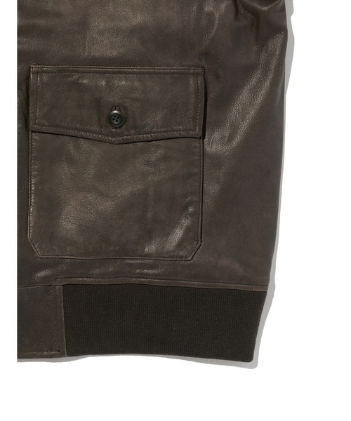 Levi's（リーバイス）の「Levi's/リーバイス LEVI'S(R) LEATHER COLLECTION CLAYTON LEATHER AVIATOR JACKET（ブルゾン・メンズ・ブラウン・XL/L/M/S）」の13枚目の写真