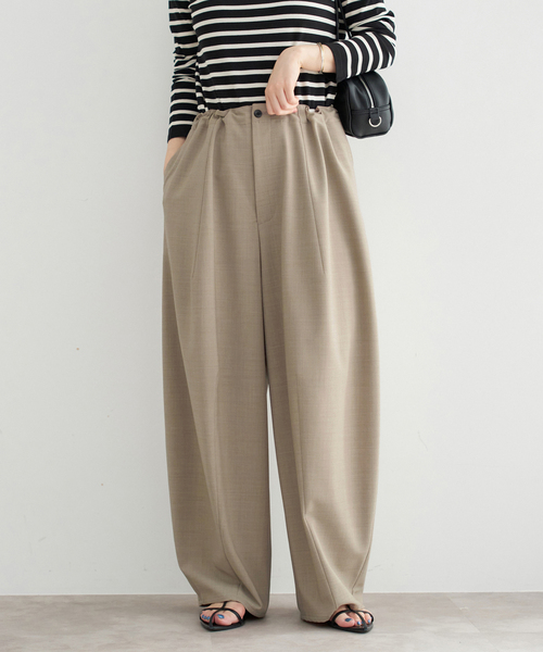 ELLIE ベージュ コクーンパンツ S コクーンパンツ【BEIGE】 – ELLIE