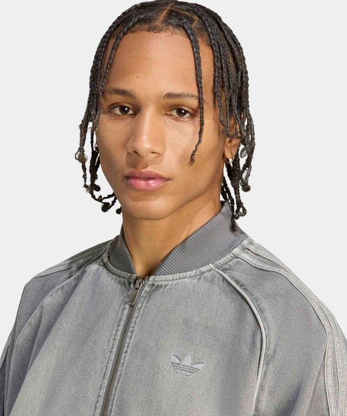【★デニムとの相性抜群】SSTレディース2XOT トラックジャケットadidas SST アディカラー ルーズ SST デニム ブラック ウォッシュ