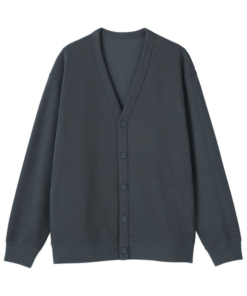 リブ編み ブラック Vネック カーディガン 婦人 なめらかリブ編みVネックカーディガン | 無印良品