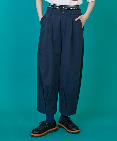 FRAPBOIS（フラボア）の「テンセルチノ2 パンツ（その他パンツ・レディース・ネイビー/ベージュ・2/1）」の2枚目の写真