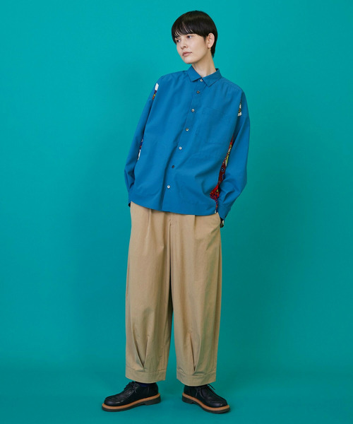 FRAPBOIS（フラボア）の「テンセルチノ2 パンツ（その他パンツ・レディース・ネイビー/ベージュ・2/1）」の9枚目の写真