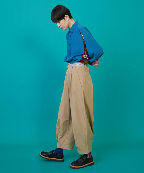 FRAPBOIS（フラボア）の「テンセルチノ2 パンツ（その他パンツ・レディース・ネイビー/ベージュ・2/1）」の12枚目の写真