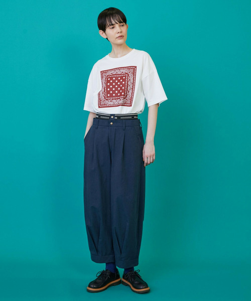 FRAPBOIS（フラボア）の「テンセルチノ2 パンツ（その他パンツ・レディース・ネイビー/ベージュ・2/1）」の21枚目の写真