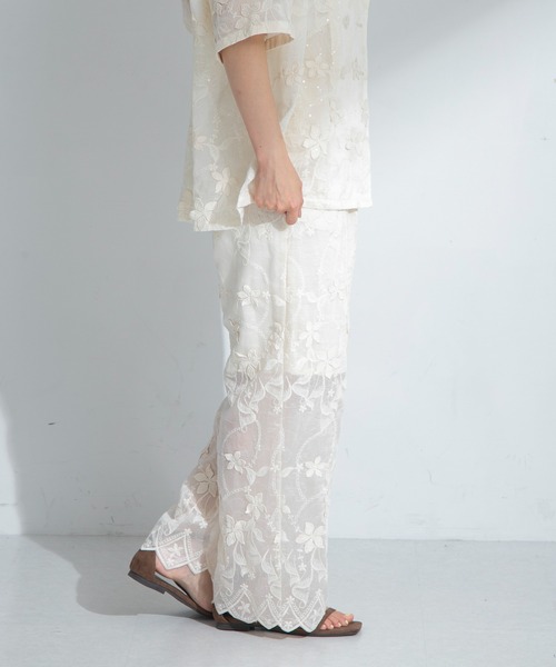パンツ SRO LOEFF＞フラグメント フラワー パンツ MEN'S