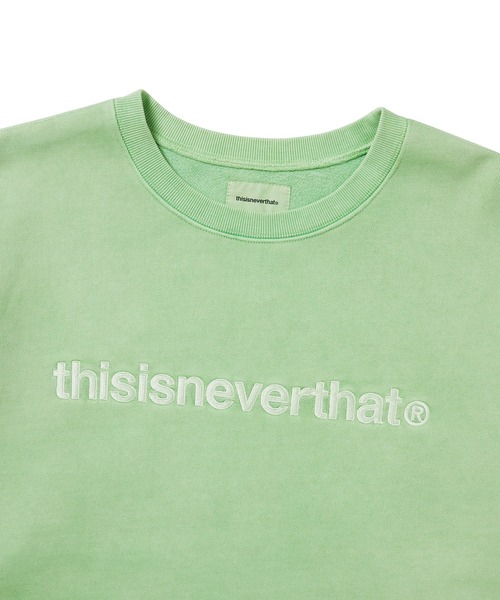 thisisneverthat(ディスイズネバーザット)の「T-Logo Crewneck(スウェット・メンズ・ダークブラウン/パープル系その他/ライトグリーン・XL/L/M/S)」の7枚目の写真