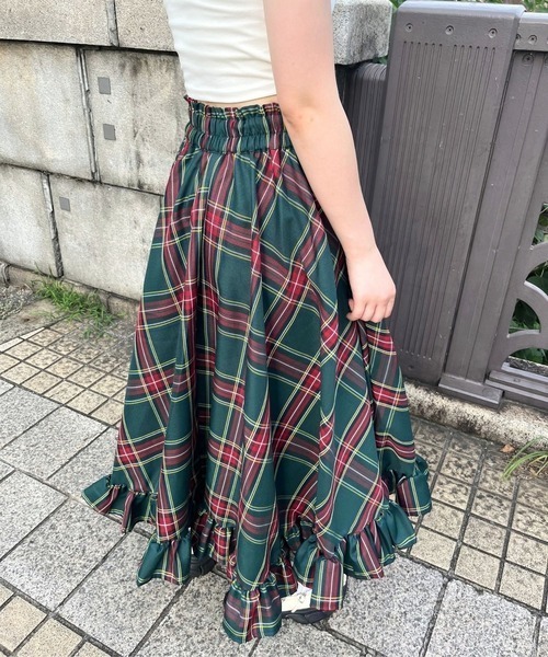mul.(ムル)の「SS裾フリルロングスカート(スカート・レディース・グリーン/レッド/ベージュ/ネイビー・FREE)」の10枚目の写真