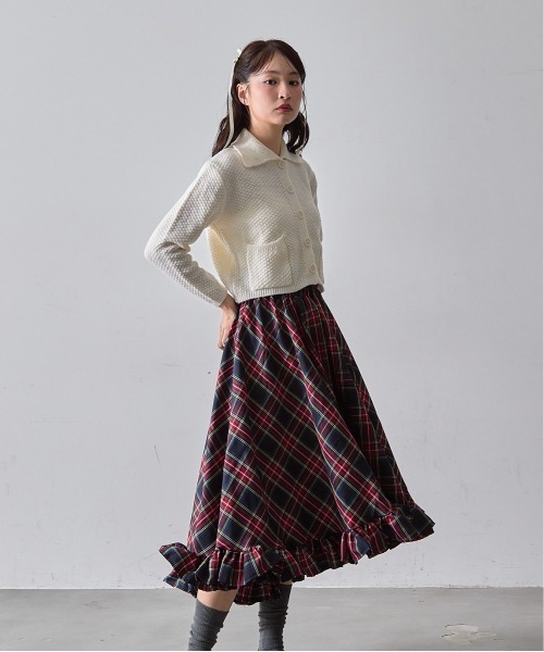 △as know as dewan ロゴボトムスフリルスカート10600 △as know as dewan ロゴボトムスフリルスカート10600 □as know as