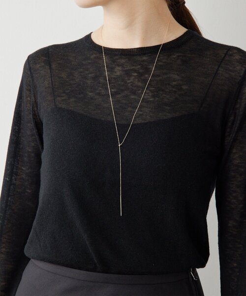 セール】【2.718】アジャストY字ネックレス（リング