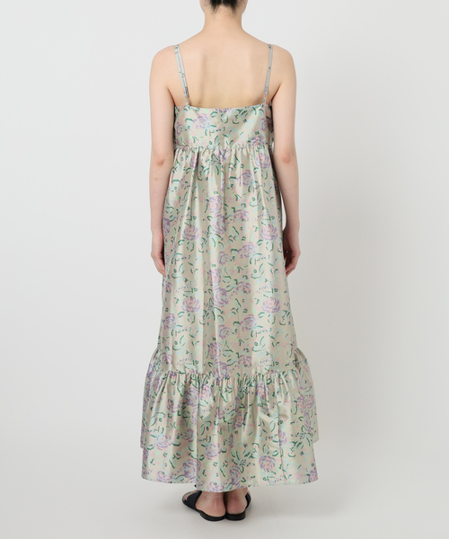 NE QUITTEZ PAS!(ヌキテパ)の「【ne Quittez pas/ヌキテパ】POLY DUPION FLOWER PRINT(ワンピース・レディース・ベージュ・FREE)」の8枚目の写真