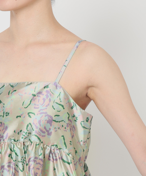 NE QUITTEZ PAS!(ヌキテパ)の「【ne Quittez pas/ヌキテパ】POLY DUPION FLOWER PRINT(ワンピース・レディース・ベージュ・FREE)」の10枚目の写真