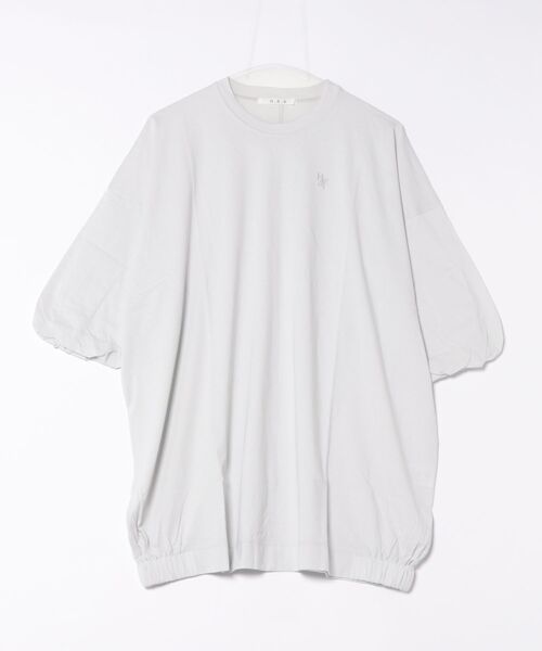 H.A.K(ハク)の「ロゴ刺繍サイロプレミアム天竺カットソー(Tシャツ/カットソー・レディース・ブラック/ピンク/ライトグレー・FREE)」の1枚目の写真