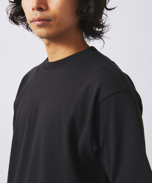 JOURNAL STANDARD relume(ジャーナルスタンダード レリューム)の「スムースシルケット TEE(Tシャツ/カットソー・メンズ・ホワイト/ブラック・LARGE/MEDIUM)」の1枚目の写真