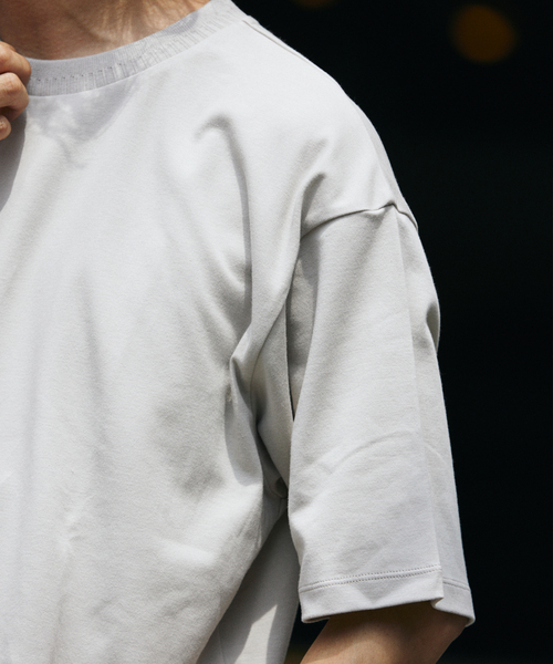 JOURNAL STANDARD relume(ジャーナルスタンダード レリューム)の「スムースシルケット TEE(Tシャツ/カットソー・メンズ・ホワイト/ブラック・LARGE/MEDIUM)」の4枚目の写真
