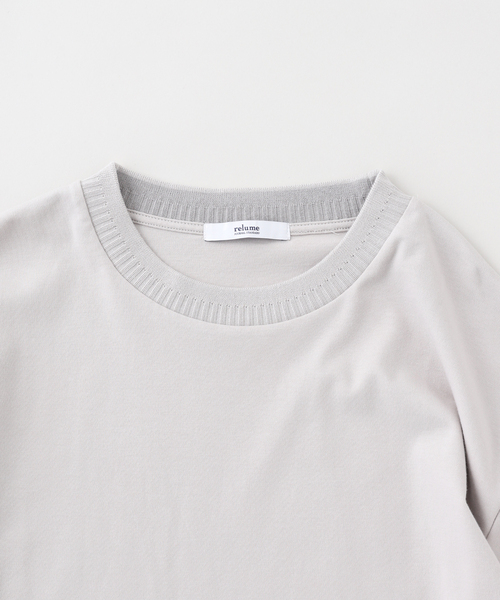 JOURNAL STANDARD relume(ジャーナルスタンダード レリューム)の「スムースシルケット TEE(Tシャツ/カットソー・メンズ・ホワイト/ブラック・LARGE/MEDIUM)」の10枚目の写真