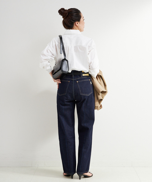 B.C STOCK（ベーセーストック）の「手洗い可 / ポプリンウォッシュフレイシャツ（シャツ/ブラウス・レディース・ホワイト/ライトブルー/スカイブルー・FREE）」の7枚目の写真