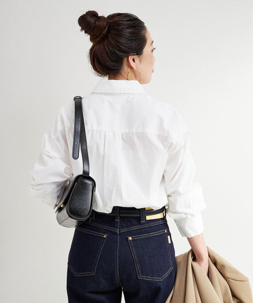 B.C STOCK（ベーセーストック）の「手洗い可 / ポプリンウォッシュフレイシャツ（シャツ/ブラウス・レディース・ホワイト/ライトブルー/スカイブルー・FREE）」の10枚目の写真