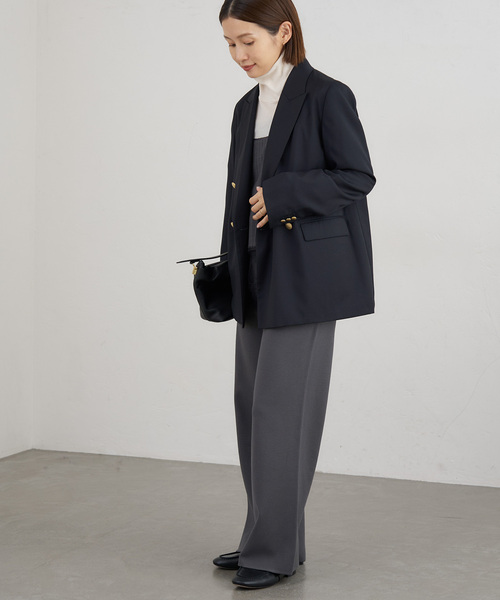 IENA(イエナ)の「REDA SUPER110 ダブルブレストジャケット(テーラードジャケット・レディース・ネイビー/ベージュ・38/36)」の12枚目の写真