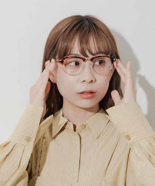 SMELLY（スメリー）の「ハーフリムダテメガネ（メガネ・レディース・ブラック/ブラウン系その他・-）」の2枚目の写真