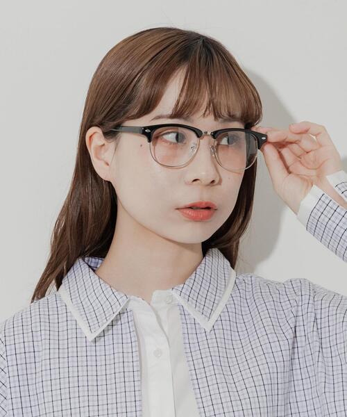 SMELLY（スメリー）の「ハーフリムダテメガネ（メガネ・レディース・ブラック/ブラウン系その他・-）」の5枚目の写真