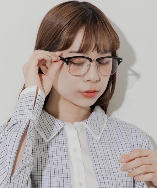 SMELLY（スメリー）の「ハーフリムダテメガネ（メガネ・レディース・ブラック/ブラウン系その他・-）」の16枚目の写真