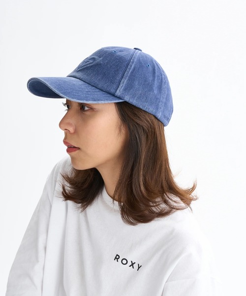 ROXY（ロキシー）の「HEART SHADOW CAP /ロキシーロゴデニムキャップ（帽子）（キャップ・レディース・ブラック/ネイビー/パープル・FREE）」の2枚目の写真