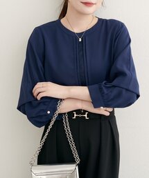 【WEB限定】レースフロントピンタックブラウス