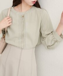 【WEB限定】レースフロントピンタックブラウス