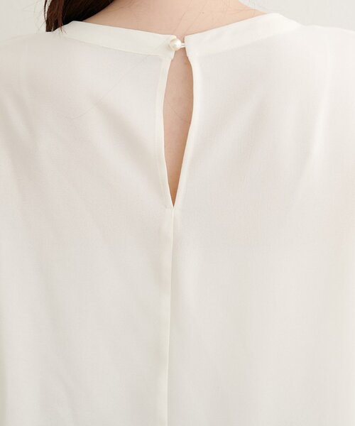 natural couture(ナチュラルクチュール)の「【WEB限定】レースフロントピンタックブラウス(シャツ/ブラウス・レディース・ネイビー/ミント/ベージュ/サックスブルー/オフホワイト・FREE)」の14枚目の写真