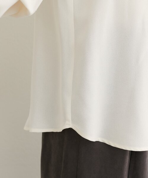 natural couture(ナチュラルクチュール)の「【WEB限定】レースフロントピンタックブラウス(シャツ/ブラウス・レディース・ネイビー/ミント/ベージュ/サックスブルー/オフホワイト・FREE)」の17枚目の写真