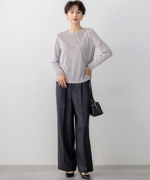 23区(ニジュウサンク)の「TWビエラ タック ワイド パンツ(その他パンツ・レディース・ネイビー系/グレー系・40/38/36)」の8枚目の写真