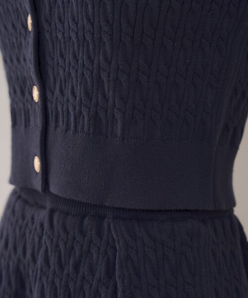 continuer de NICE CLAUP（コンティニューデナイスクラップ）の「【SETUP対応】ケーブルカーデ&ミニスカートSET（ワンピース・レディース・ボルドー/ネイビー/トップグレー/アイボリー/ブラウン・FREE）」の12枚目の写真