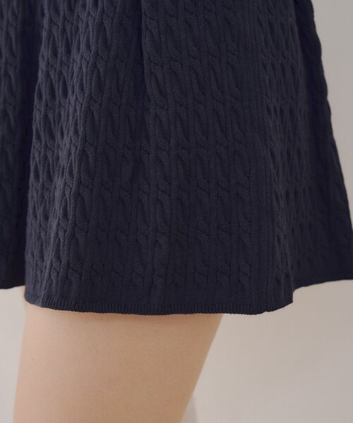 continuer de NICE CLAUP（コンティニューデナイスクラップ）の「【SETUP対応】ケーブルカーデ&ミニスカートSET（ワンピース・レディース・ボルドー/ネイビー/トップグレー/アイボリー/ブラウン・FREE）」の17枚目の写真