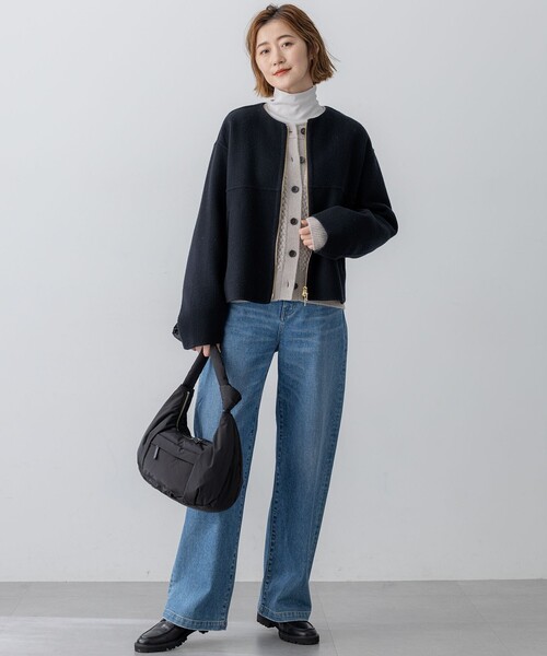 23区 S(ニジュウサンクチイサイサイズ)の「カシミヤブレンド ケーブルニットカーディガン(カーディガン/ボレロ・レディース・ライトグリーン系/グレー系/ベージュ系/ライトグレー系・32)」の12枚目の写真