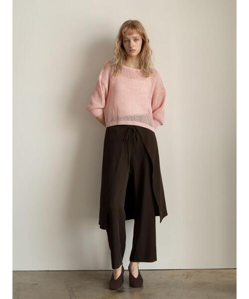 Te chichi（テチチ）の「ラップスカートレイヤードストレートパンツ《2025Autumn catalog item》（その他パンツ・レディース・ベージュ/ブラウン・F）」の3枚目の写真