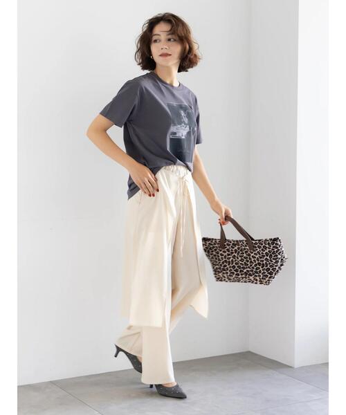 Te chichi（テチチ）の「ラップスカートレイヤードストレートパンツ《2025Autumn catalog item》（その他パンツ・レディース・ベージュ/ブラウン・F）」の5枚目の写真