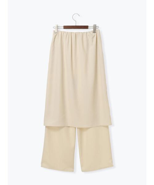 Te chichi（テチチ）の「ラップスカートレイヤードストレートパンツ《2025Autumn catalog item》（その他パンツ・レディース・ベージュ/ブラウン・F）」の10枚目の写真
