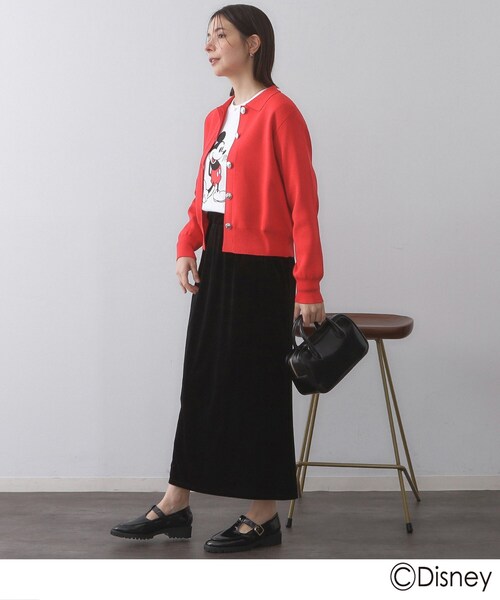 OPAQUE.CLIP（オペークドットクリップ）の「【Mickey Mouse】プリントロングTシャツ（Tシャツ/カットソー・レディース・チャコールグレー/ホワイト/グレー・99）」の15枚目の写真