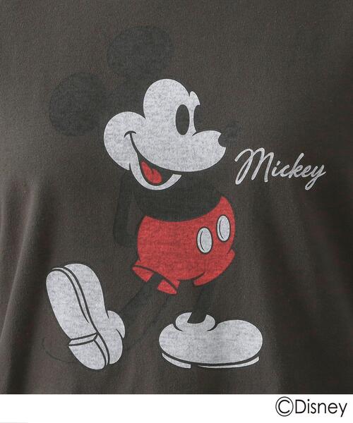 OPAQUE.CLIP（オペークドットクリップ）の「【Mickey Mouse】プリントロングTシャツ（Tシャツ/カットソー・レディース・チャコールグレー/ホワイト/グレー・99）」の5枚目の写真
