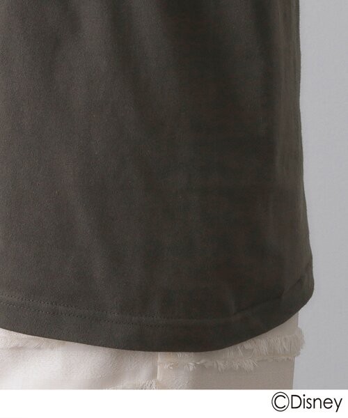 OPAQUE.CLIP（オペークドットクリップ）の「【Mickey Mouse】プリントロングTシャツ（Tシャツ/カットソー・レディース・チャコールグレー/ホワイト/グレー・99）」の11枚目の写真