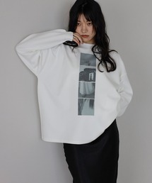 ENC | 【動画あり】smooth touch photo print long sleeve T-shirt / スムースタッチフォトプリントロンT(Tシャツ/カットソー)
