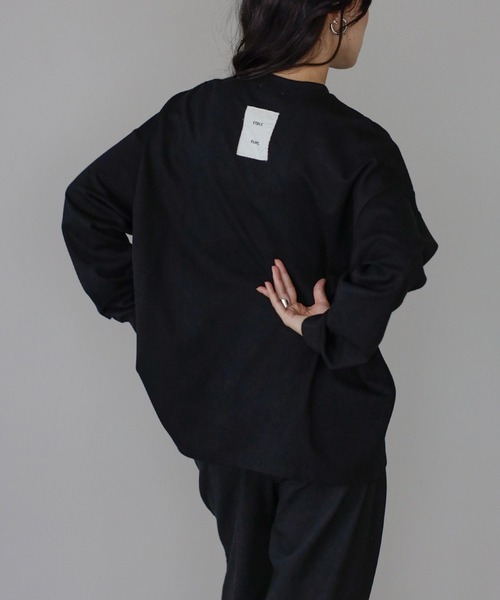 ENC（エンク）の「【動画あり】smooth touch photo print long sleeve T-shirt / スムースタッチフォトプリントロンT（Tシャツ/カットソー・レディース・ネイビー/オフホワイト/ブラック・FREE）」の18枚目の写真